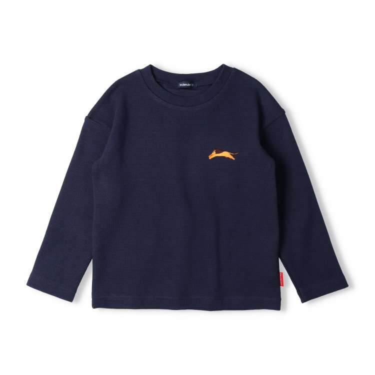 Ripple animal embroidered long sleeve T-shirt