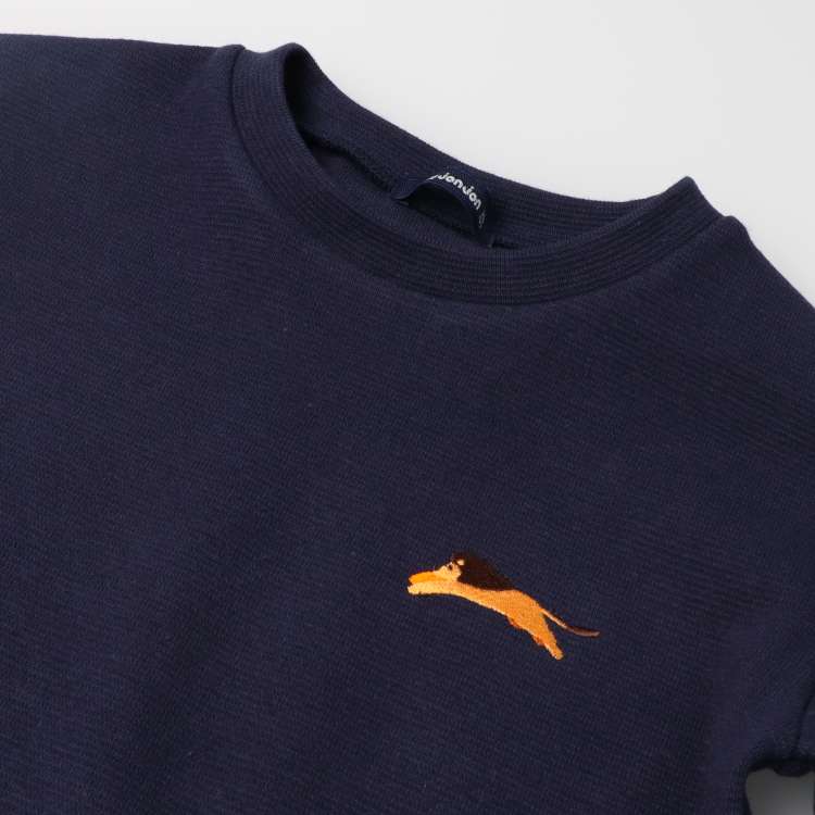 リップル動物刺繍長袖Tシャツ・ロンT