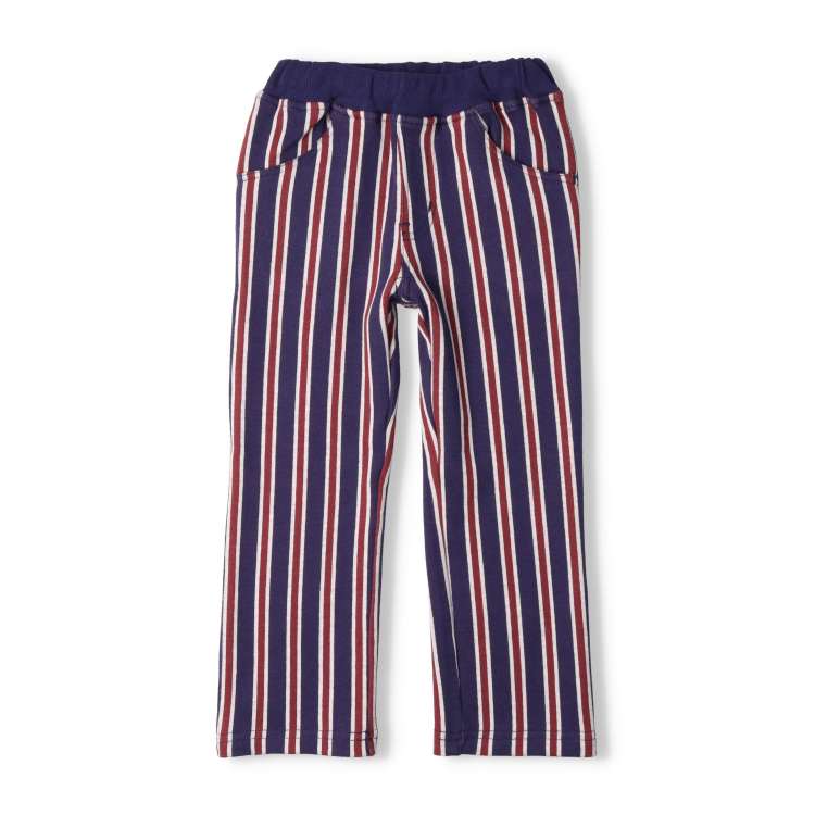 Striped jacquard pants