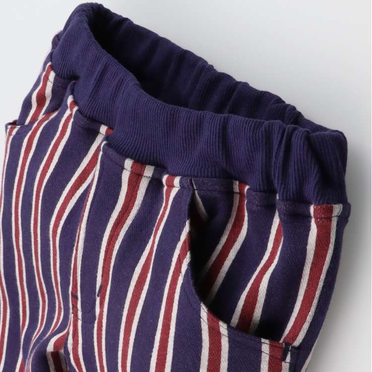 Striped jacquard pants