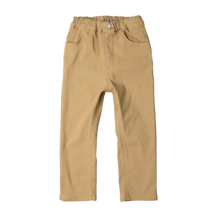 Stretchable twill straight pants