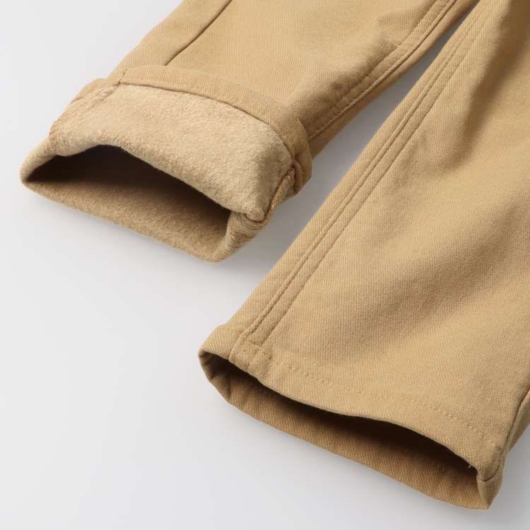 Stretchable twill straight pants