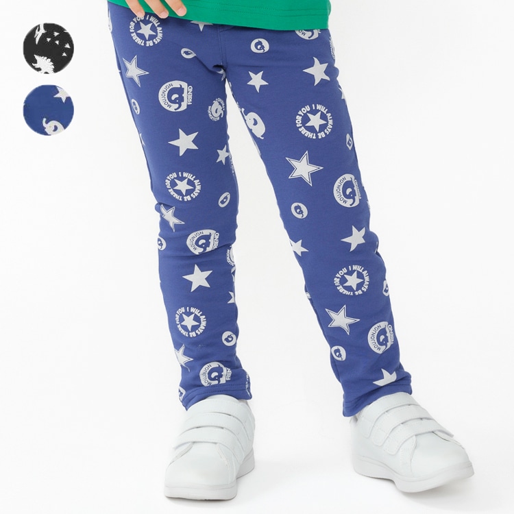 All-over print fleece skinny pants