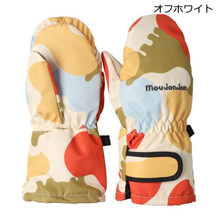 All-over print snow gloves