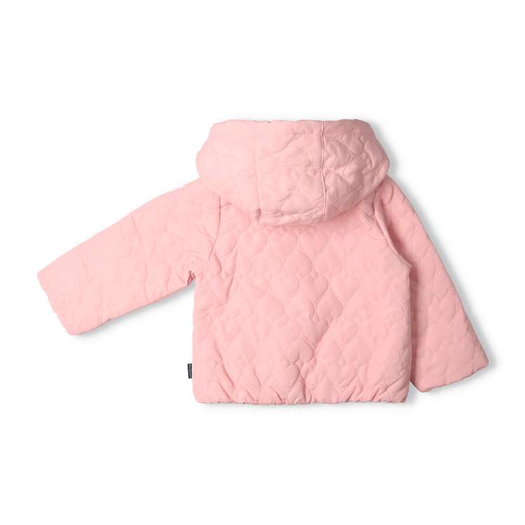 Heart pattern quilted padded jacket