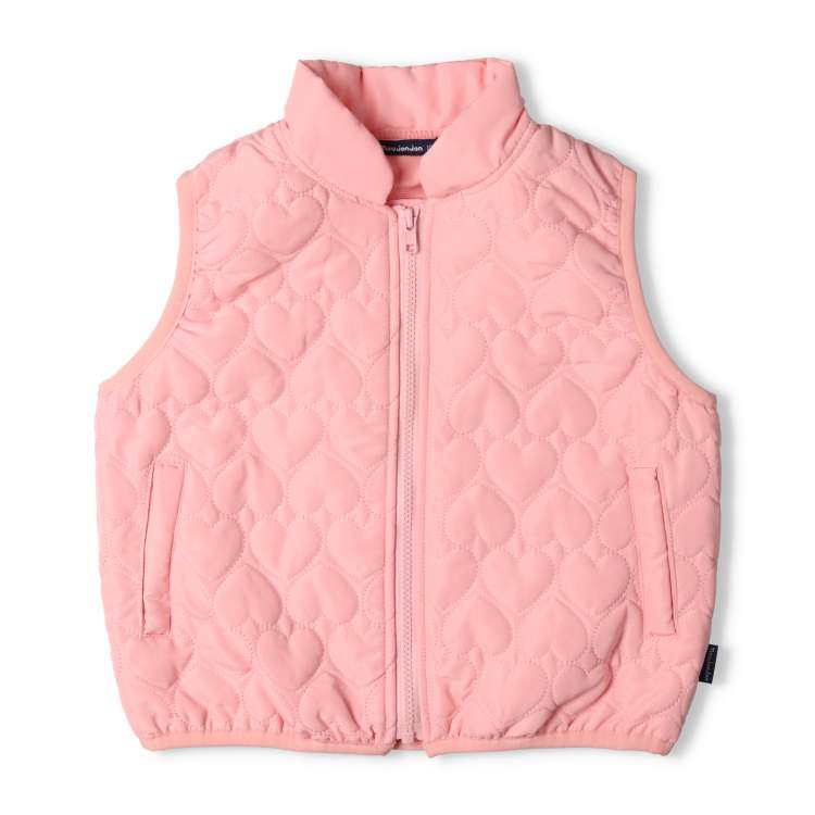 Heart quilted padded vest