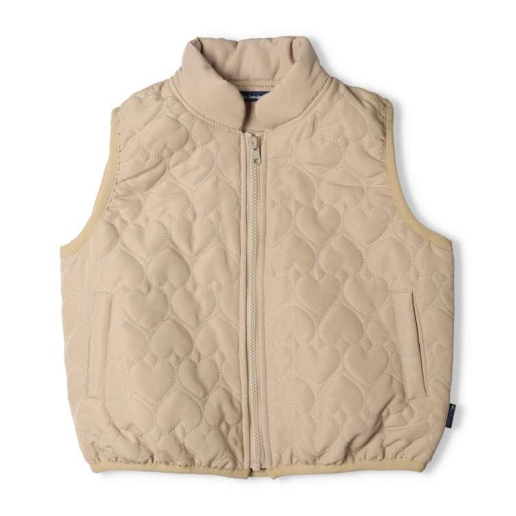 Heart quilted padded vest