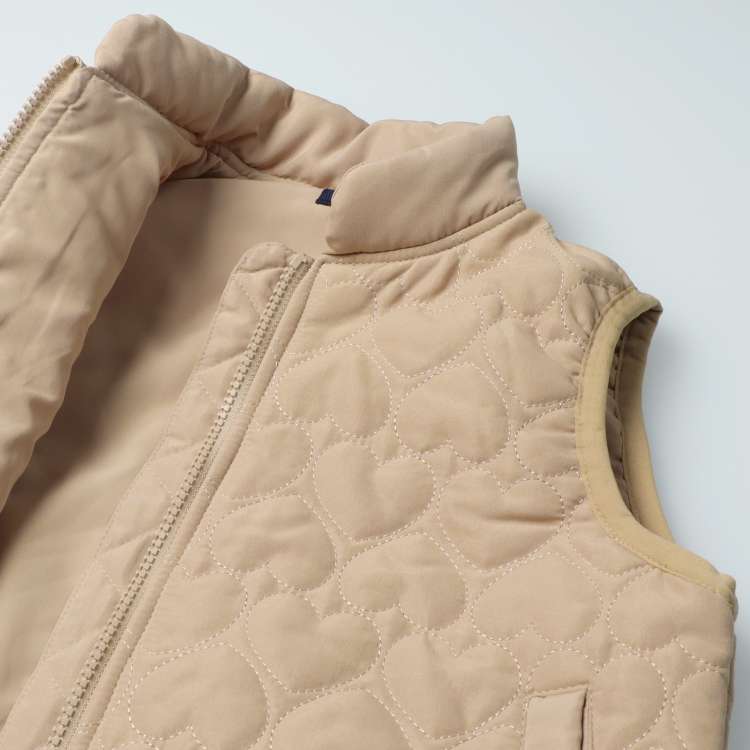 Heart quilted padded vest