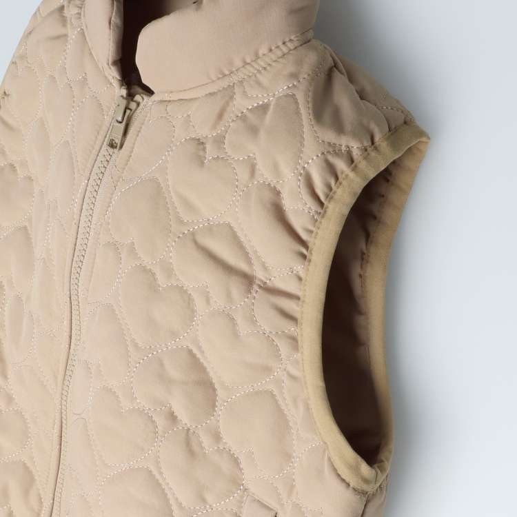 Heart quilted padded vest