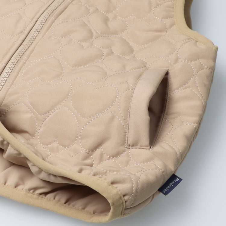 Heart quilted padded vest