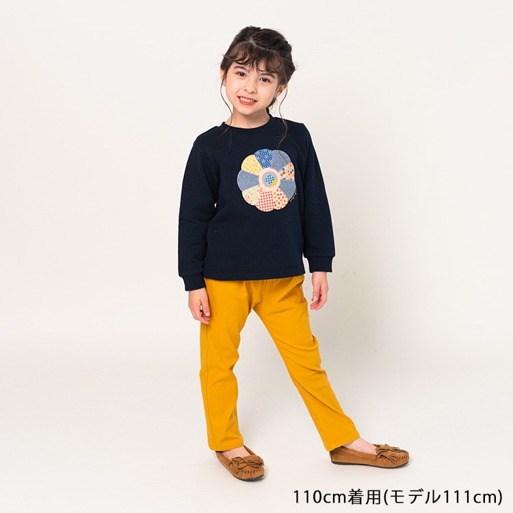 Patchwork quilt style flower fleece sweatshirt