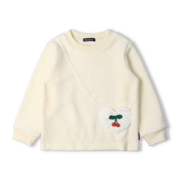 Cherry Pochette Boucle Fleece-Lined Sweatshirt