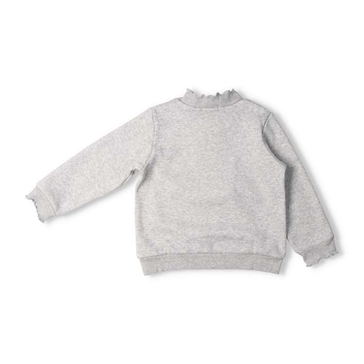 Rabbit applique super warm fleece-lined sweatshirt