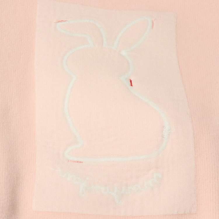 Rabbit applique super warm fleece-lined sweatshirt