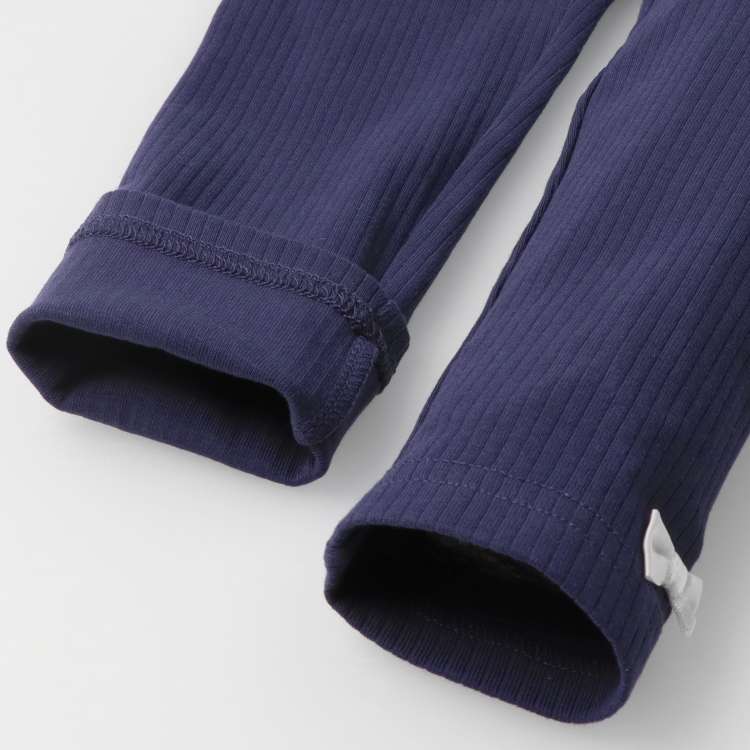 Plain telecole leggings and spats with ribbon at the hem