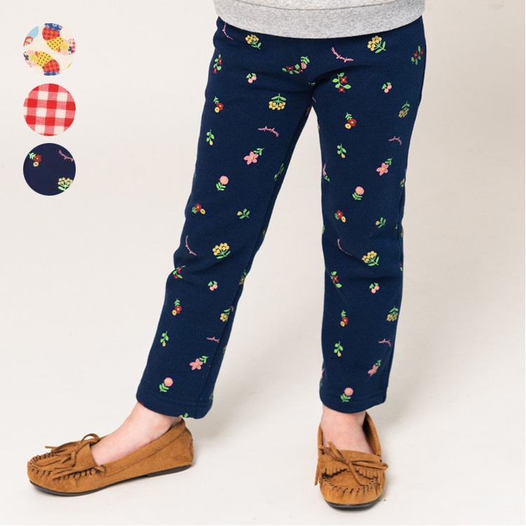 All-over print super warm fleece-lined long pants