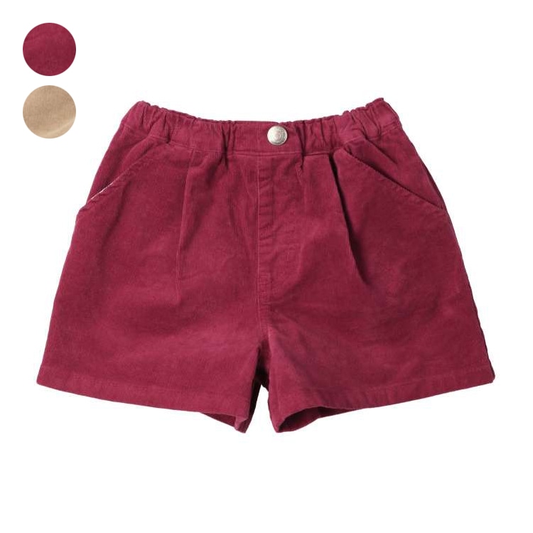 Stretch corduroy 3/4 length shorts