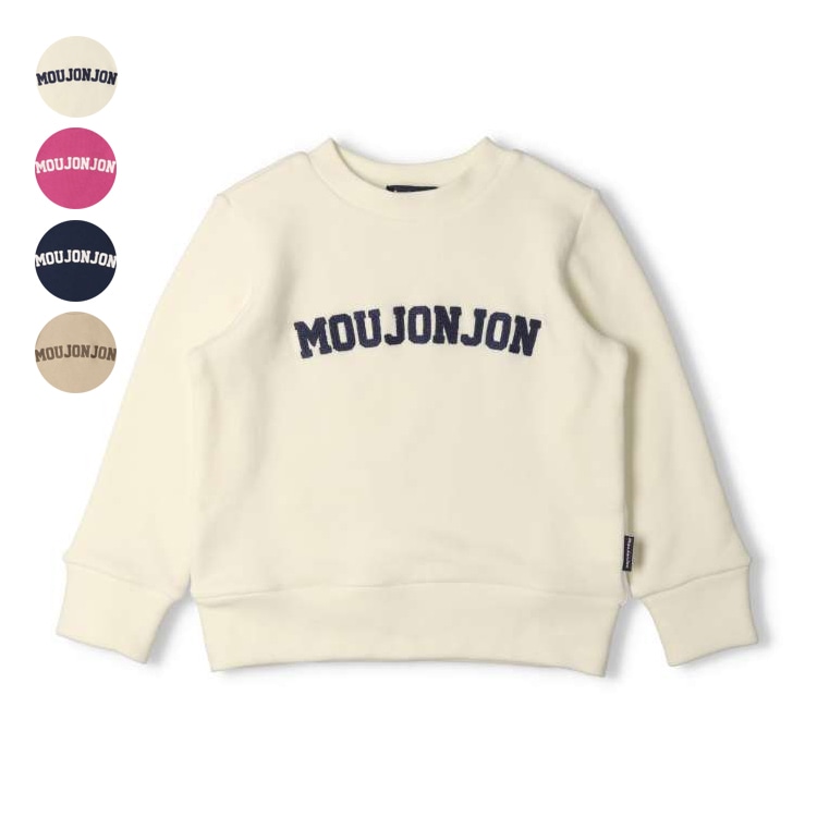 [WEB exclusive] Soft and stretchy fleece logo embroidered sweatshirt