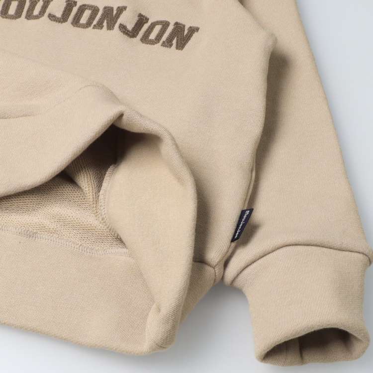 [WEB exclusive] Soft and stretchy fleece logo embroidered sweatshirt