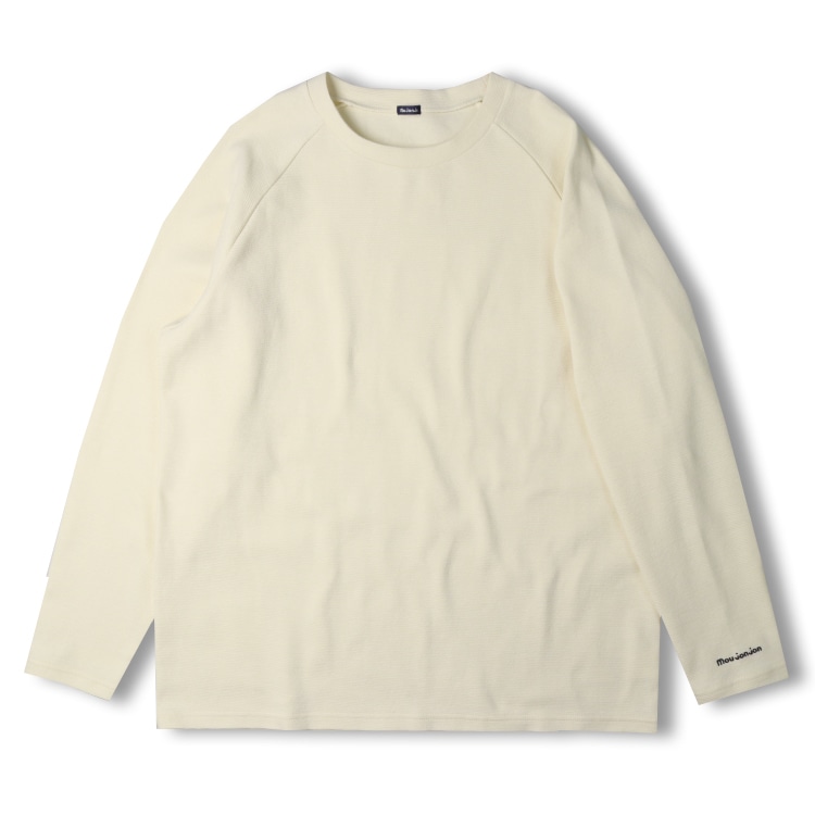 [Adult size] Ripple plain raglan long sleeve T-shirt