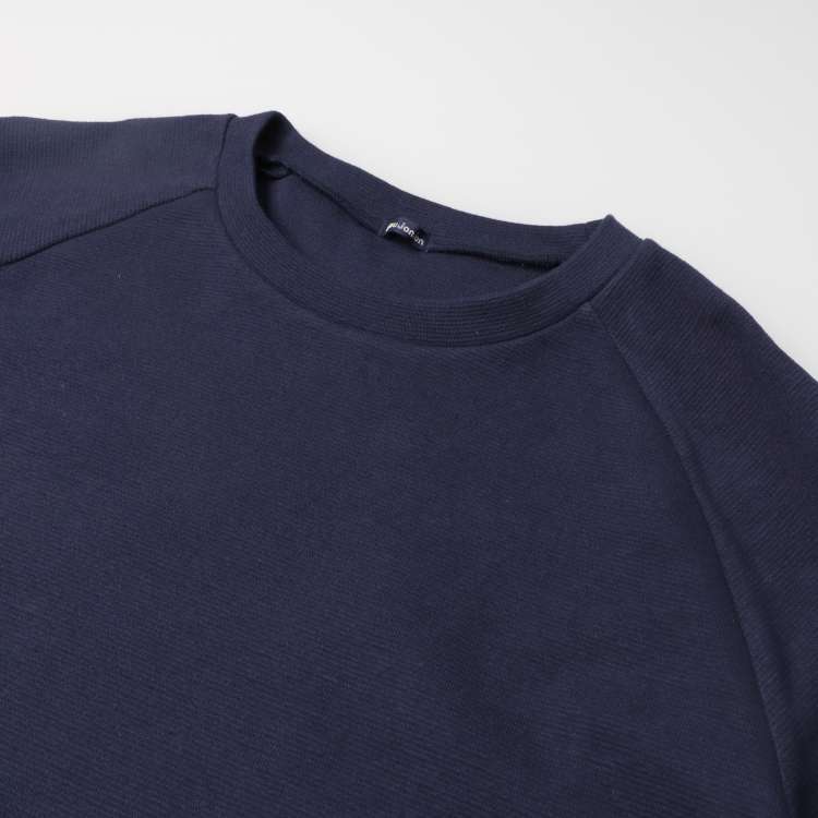 [Adult size] Ripple plain raglan long sleeve T-shirt