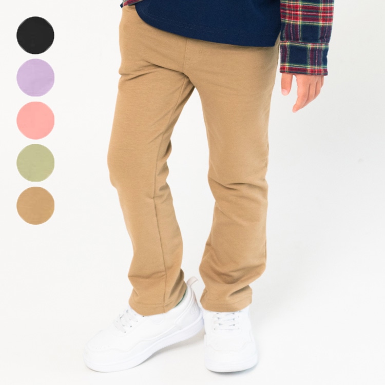 Stretch Mini Fleece Plain Long Pants