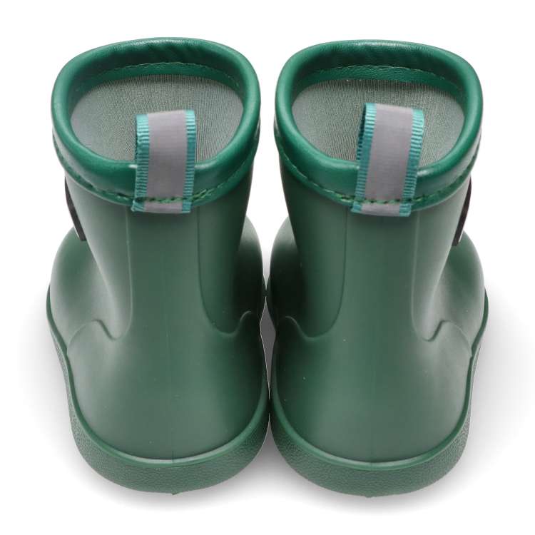 Plain rain shoes and boots with logo patch