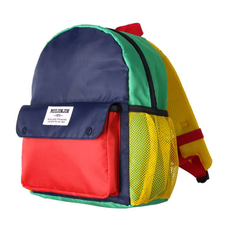 Water-repellent plain and color-coordinated backpack