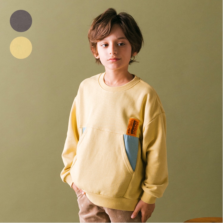 Design pocket fleece sweatshirt