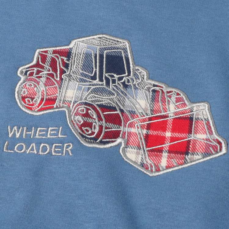 Working Car Applique Super Warm Fleece-Lined Sweatshirt