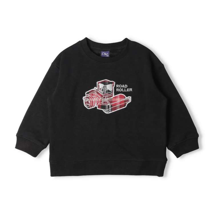 Working Car Applique Super Warm Fleece-Lined Sweatshirt