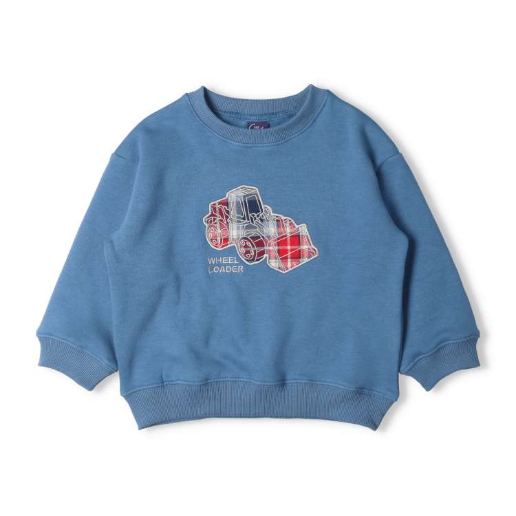 Working Car Applique Super Warm Fleece-Lined Sweatshirt