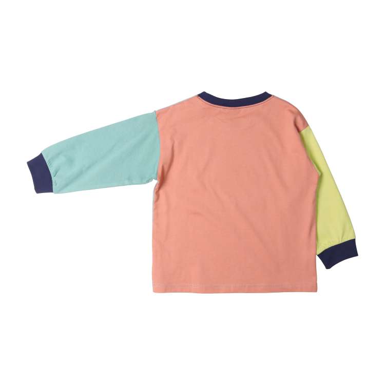 Logo print crazy color scheme long sleeve T-shirt