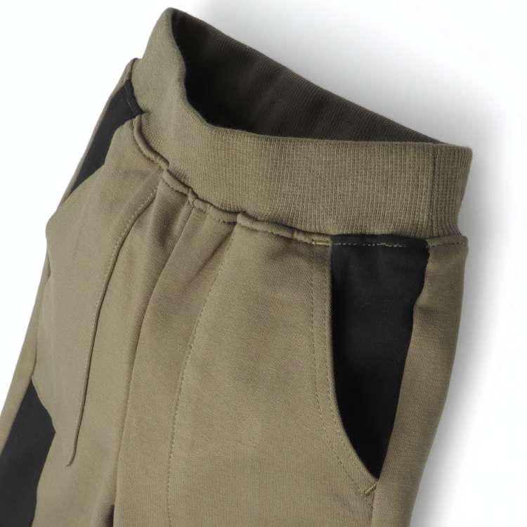 Stretch mini fleece long pants with side lines