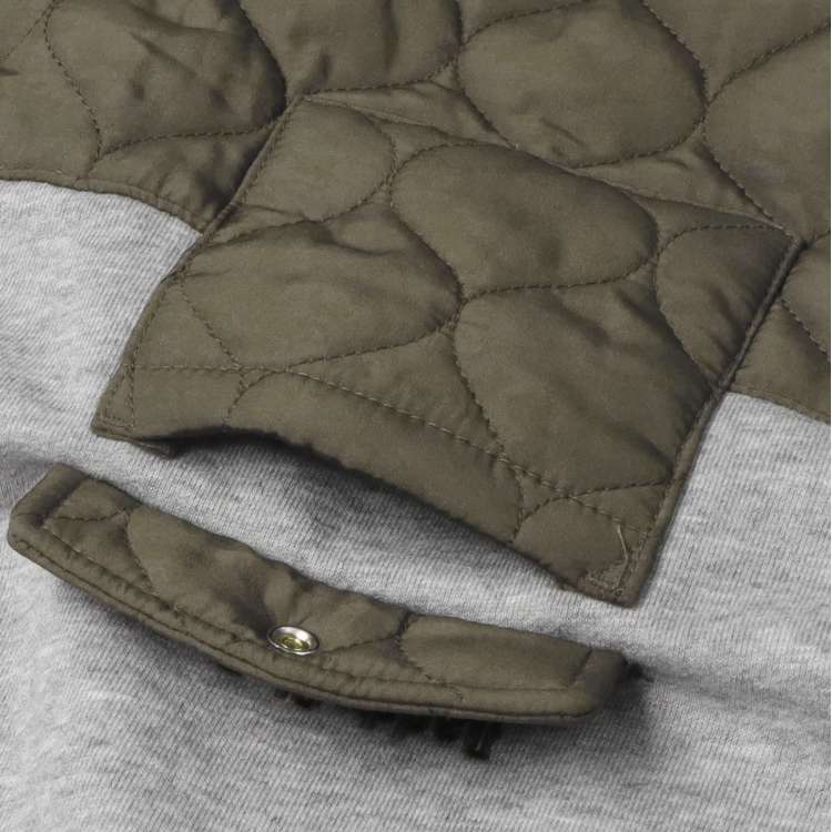 Quilted docking back logo fleece sweatshirt