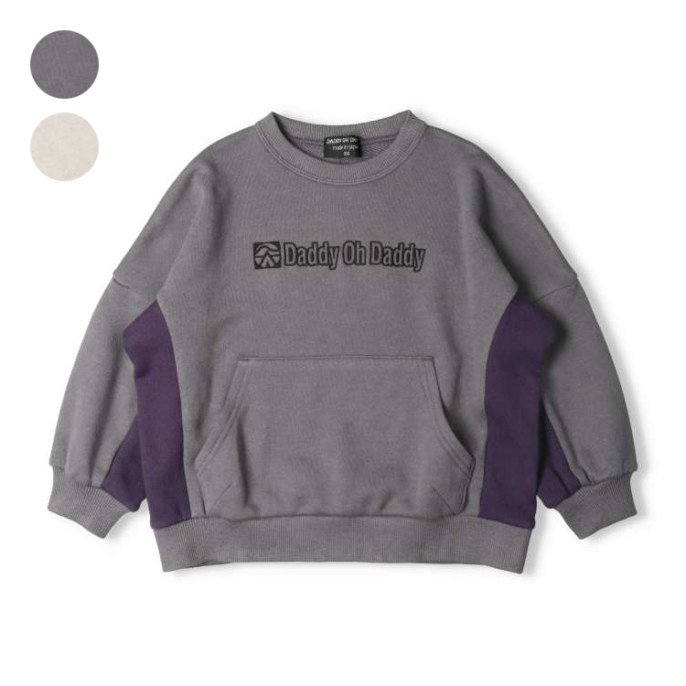 Side color fleece sweatshirt