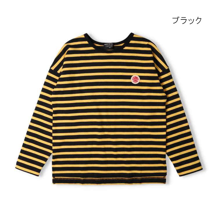 Yarn-dyed striped long-sleeved T-shirt (140cm-160cm)