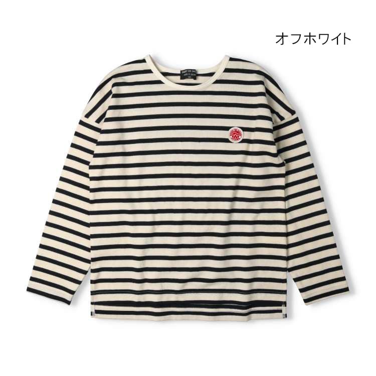 Yarn-dyed striped long-sleeved T-shirt (140cm-160cm)