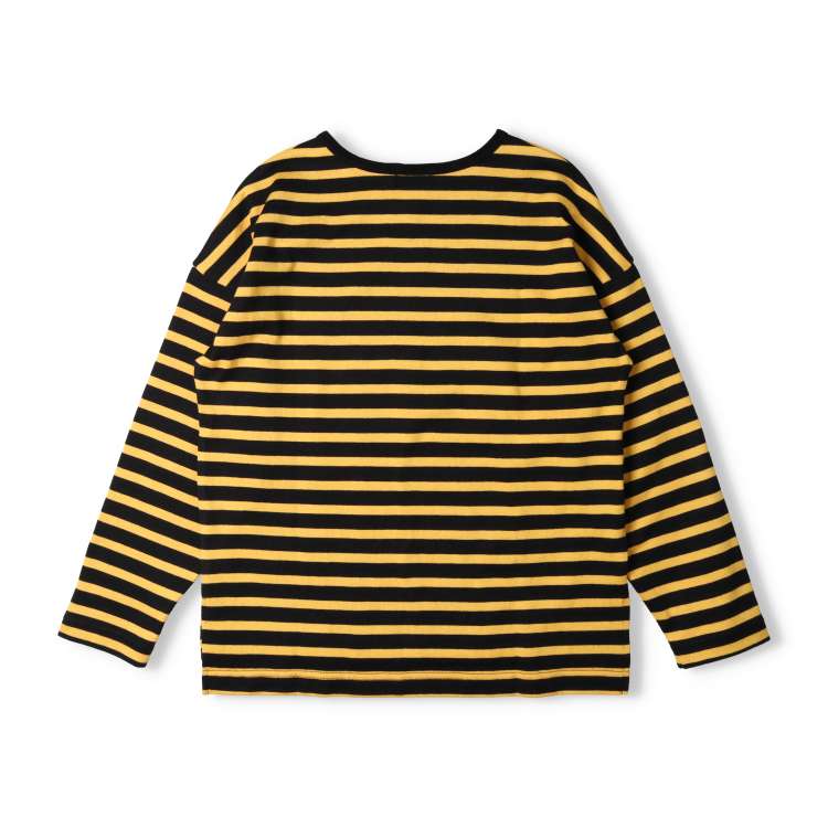 Yarn-dyed striped long-sleeved T-shirt (140cm-160cm)