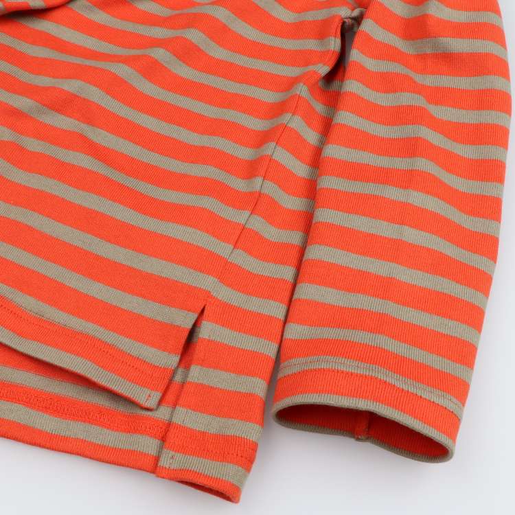 Yarn-dyed striped long-sleeved T-shirt (140cm-160cm)