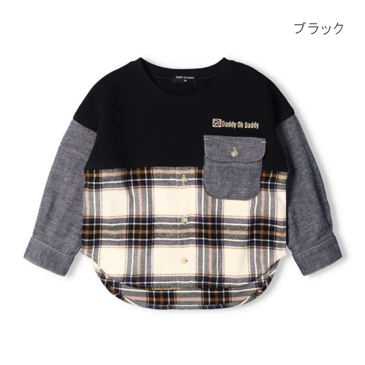 Banshu woven check pattern fleece shirt sweatshirt