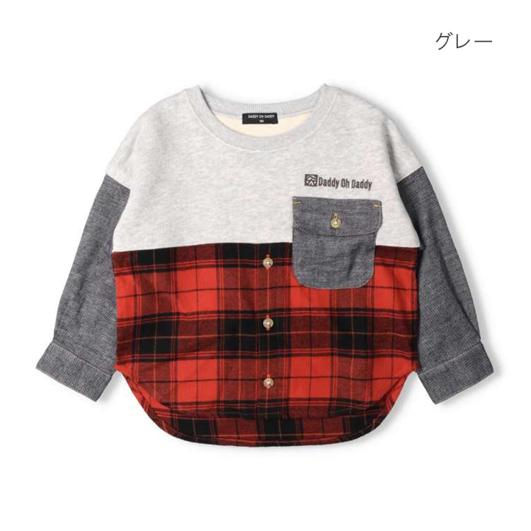 Banshu woven check pattern fleece shirt sweatshirt