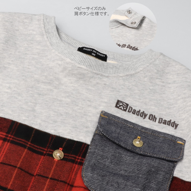 Banshu woven check pattern fleece shirt sweatshirt