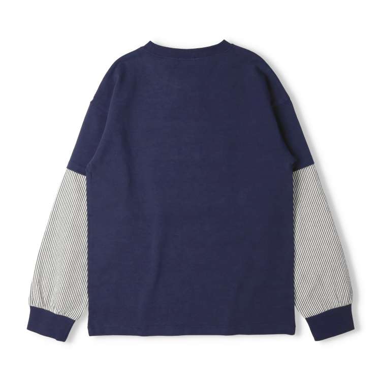 Layered long sleeve T-shirt with pocket (140-160cm)