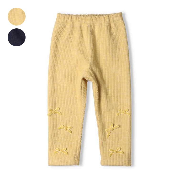 9/10 length pants/leggings with ribbon (yellow, 90cm)