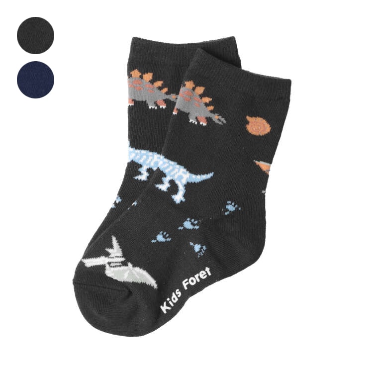 Dinosaur pattern crew socks (con, 20cm)