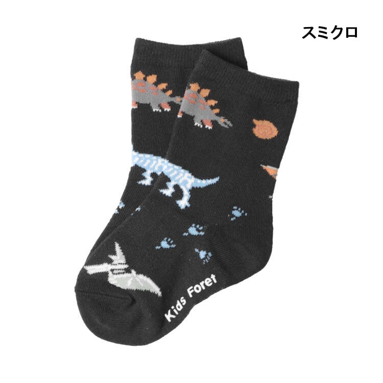 恐龍圖案圓襪