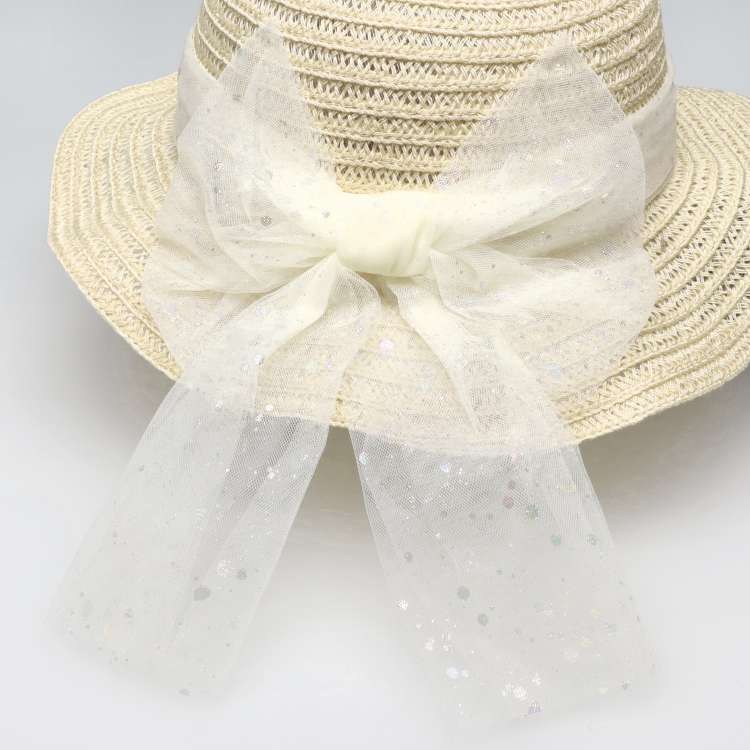 可水洗、可折疊的薄紗絲帶帽子