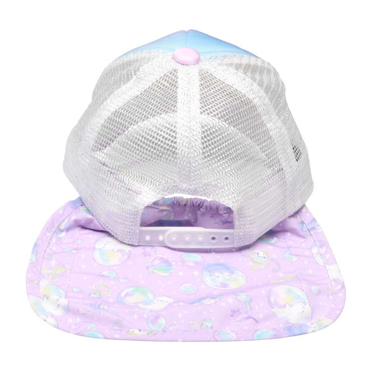 Sequin mesh cap with sunshade