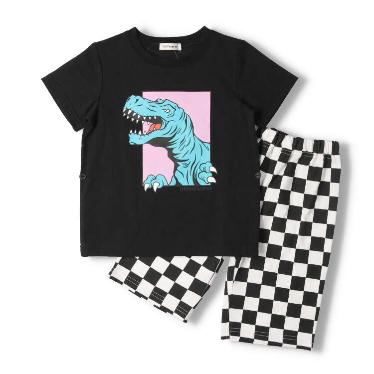 dinosaur short sleeve pajamas
